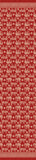 Red Elephant Print Ladies Scarf Wool Silk
