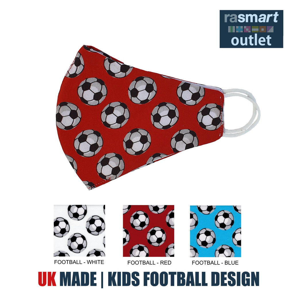 Face Masks - Football Designs - 100% Pure Cotton - British Made