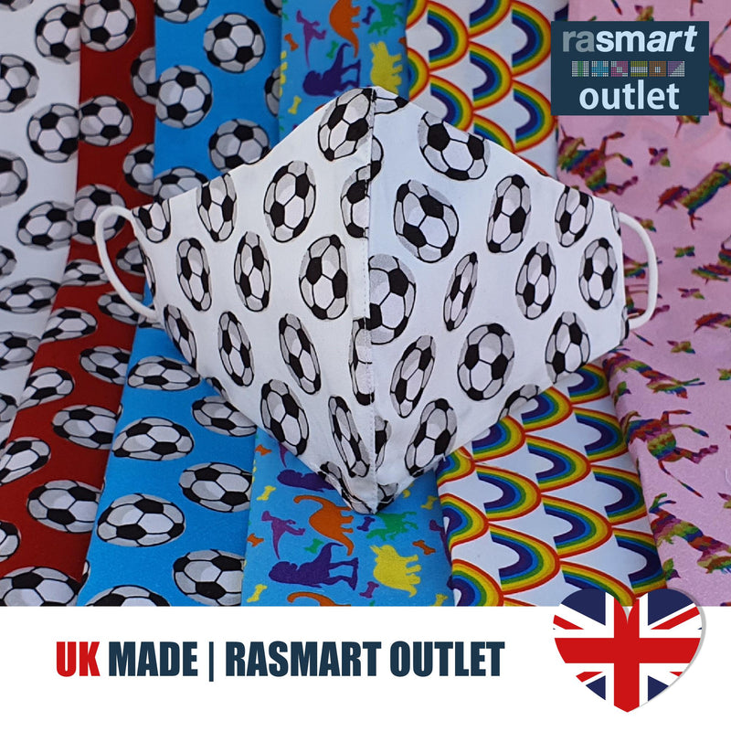Face Masks - Kids Designs - 100% Pure Cotton - British Made