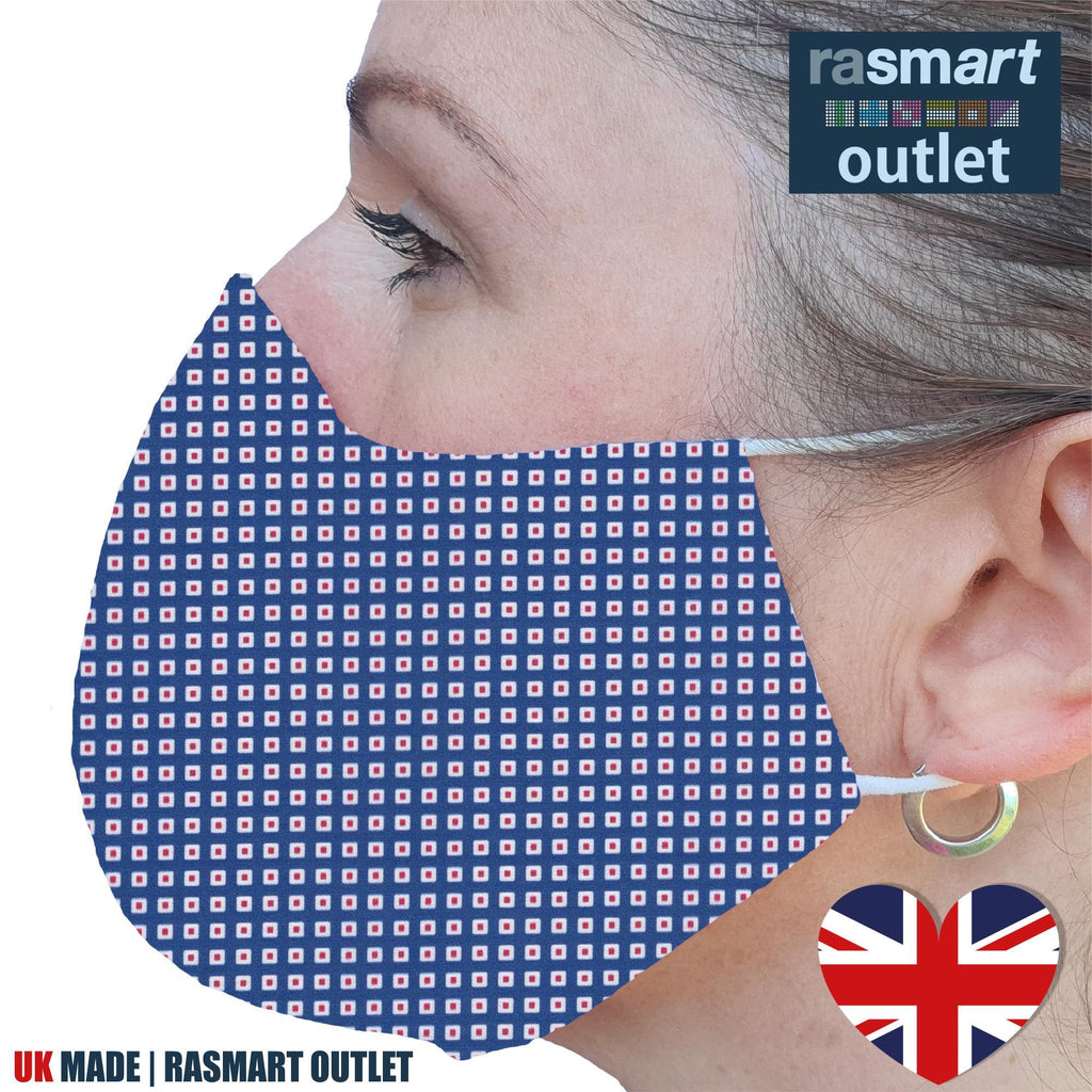 Face Masks - Square Designs - 100% Pure Cotton - British Made