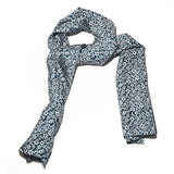 Floral Silk Scarve Green Design - 100% Pure Silk Scarf - British Made