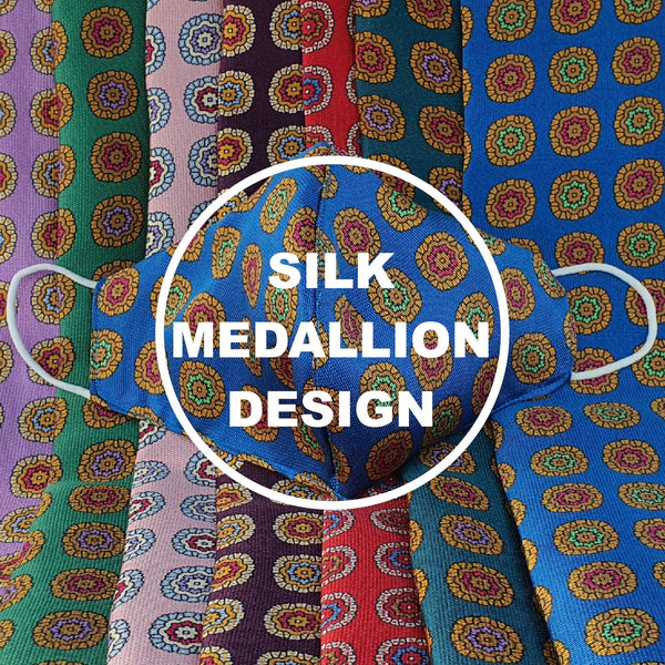 Medallion Design Silk Face Masks