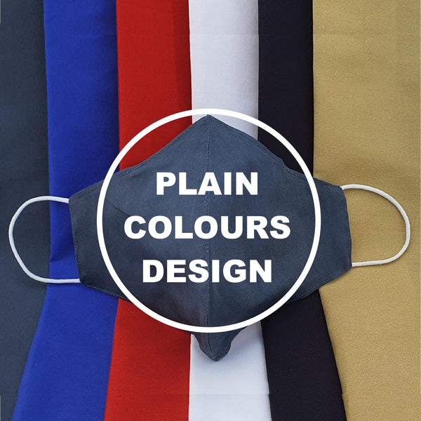 Plain Colours Design Cotton Face Masks