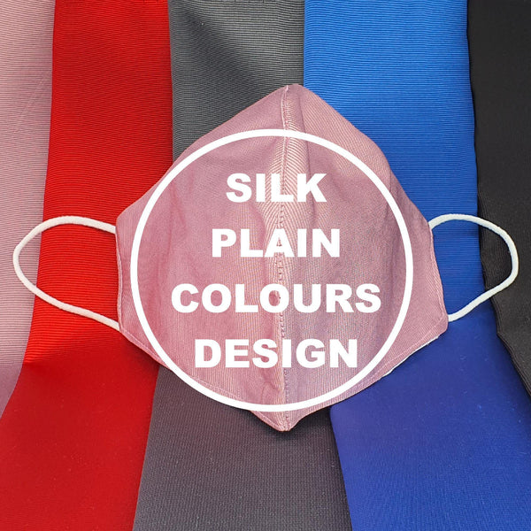 Plain Colours Design Silk Face Masks