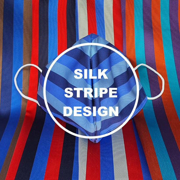 Stripe Design Silk Face Masks