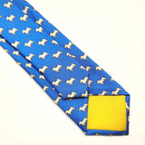 Royal Blue Scottie Dog Printed Silk Tie