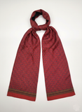 Red and Green Paisley Silk Scarf