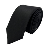 Black Plain Dyed Formal Silk Tie Hand Finished