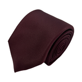 Burgundy Plain Dyed Formal Silk Tie Hand Finished