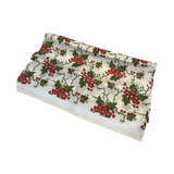 Cream and Red Floral Silk Scarf
