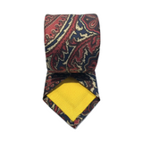 Amber Geometric Printed Silk Tie