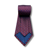 Burgundy Neat Woven Silk Tie Hand Finished