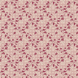 Toile Design Fabric - All Over Leaf Pink