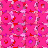 Valentines Design Fabric - Hugs & Kisses Invert