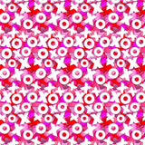 Valentines Design Fabric - Hugs & Kisses Random Invert