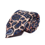 Pink Paisley Printed Silk Tie Hand Finished - British Made