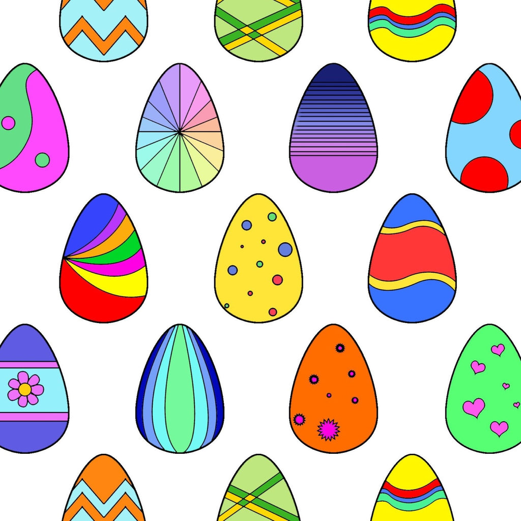 Easter Design Fabric - Eggs