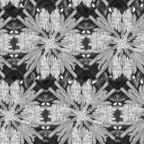 Feather Design Fabric - Repeat Black & White