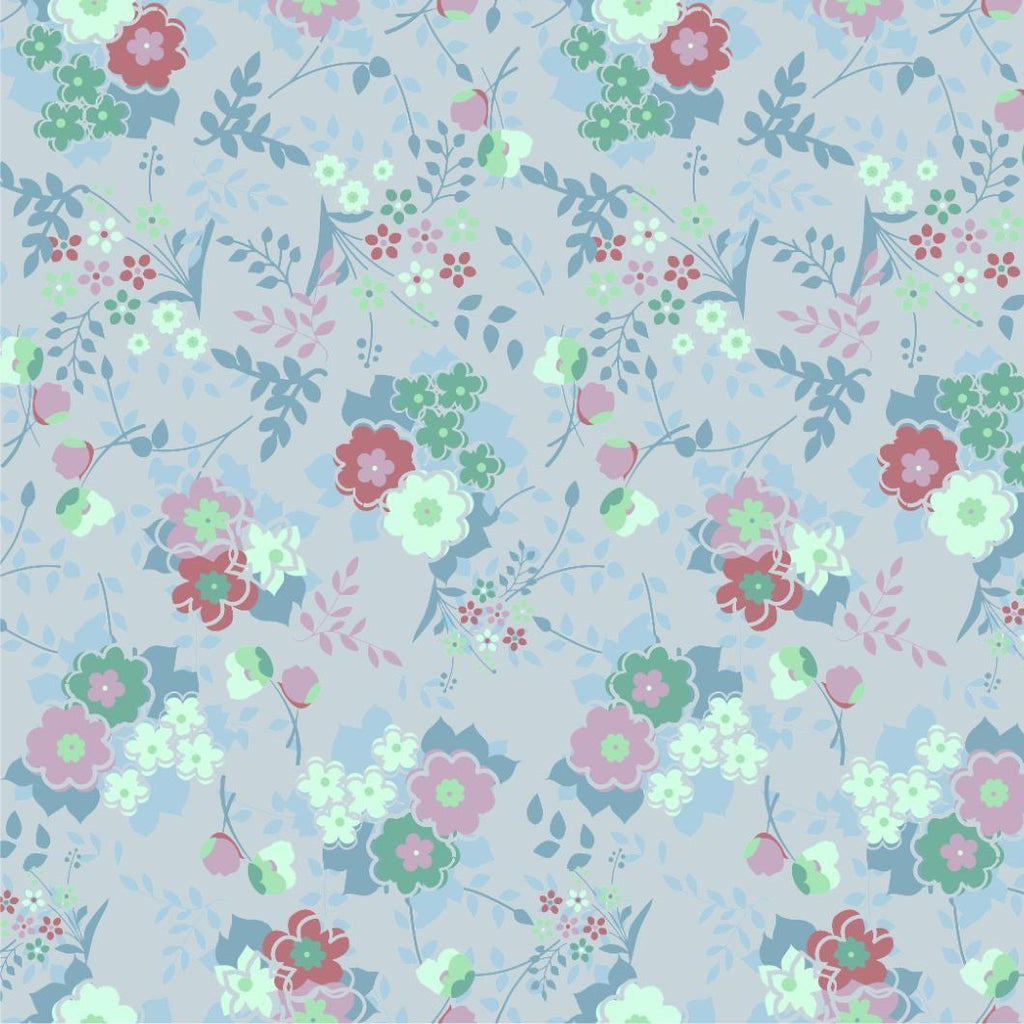 Floral Design Fabric - Ditsy Blue