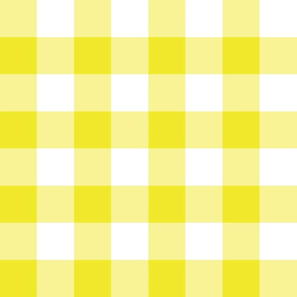 Gingham Design Fabric - Yellow