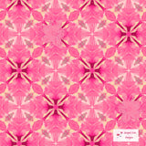 Floral Design - JE Bright Pink Flower Mosaic by Jacqui Lou Designs