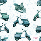 Motor Vehicle Design - JE Scooter In Blue by Jacqui Lou Designs