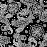 Paisley Design Fabric - Messy Spot Black