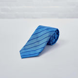 Blue Royal Striped Woven Silk Tie