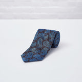 Brown Paisley Woven Silk Tie