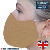Face Mask - Plain Yellow Design - 100% Pure Cotton - British Made