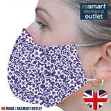 Face Masks - Floral Designs - 100% Pure Cotton - British Made