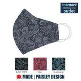 Face Masks - Paisley Design - 100% Pure Cotton - British Made