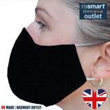 Face Masks - Plain Colour Designs - 100% Pure Cotton - British Made
