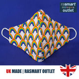 Face Masks - Rainbow Design - 100% Pure Cotton - British Made