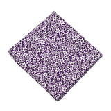 Floral Silk Scarve Purple Design - 100% Pure Silk Scarf - British Made