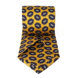 Gold Medallion Seven Fold Silk Tie - British Made