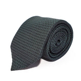 Green Plain Weave Formal Silk Tie Hand Finished
