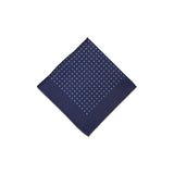 Navy Blue Classic Spot Print Silk Pocket Square