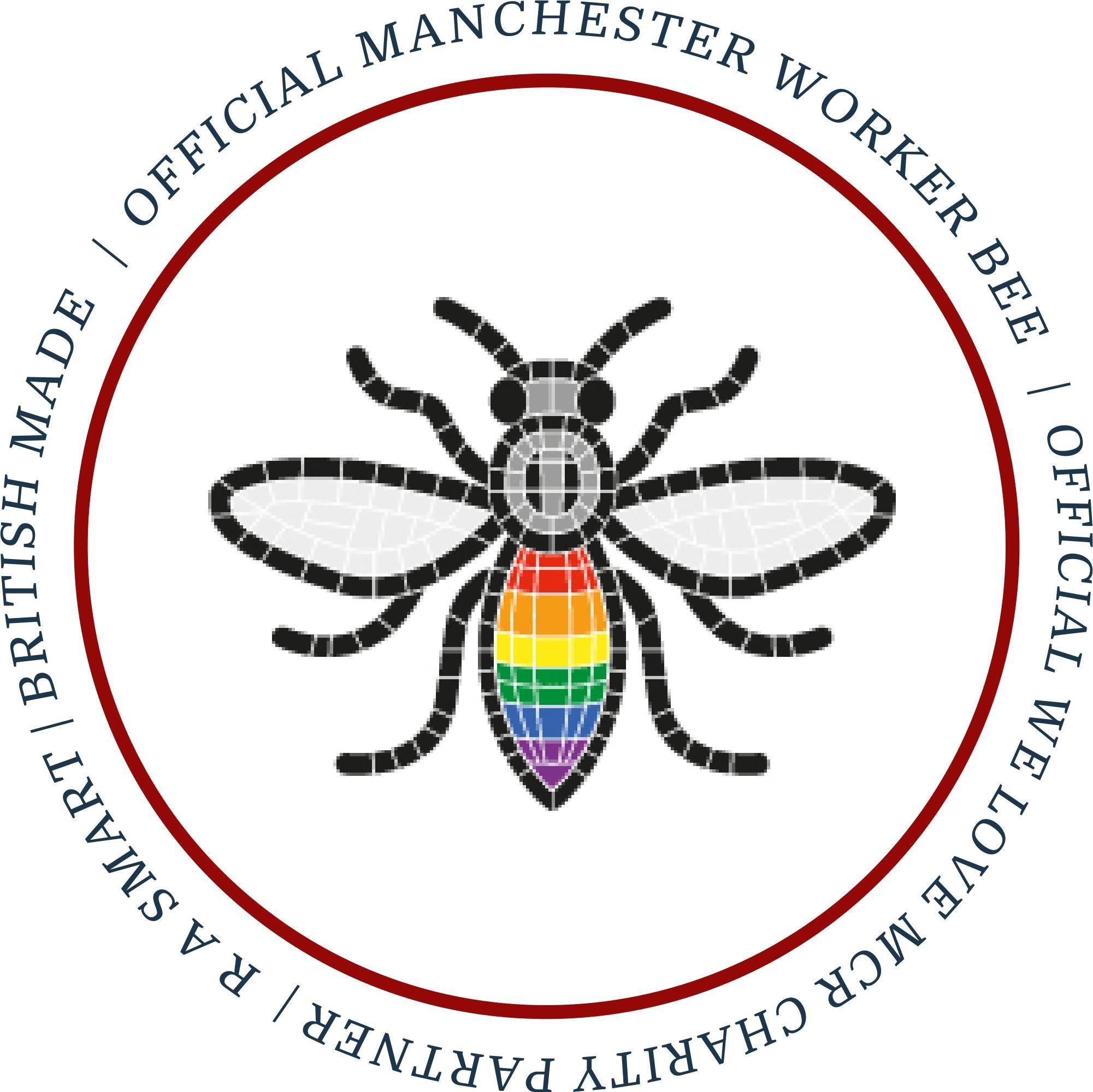 Official Manchester Bee Face Mask Design - 100% Pure Cotton - British Made