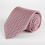 Pink Elephant Printed Silk Tie Hand Finished