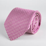 Purple Geometric Diamond Woven Silk Tie - British Made