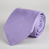 Purple Small Square Woven Silk Tie