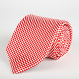 Red Chequered Silk Tie