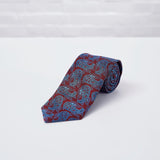 Red Paisley Woven Silk Tie
