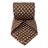 Sable Brown Teardrop Seven Fold Silk Tie - British Made