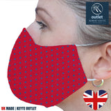 Silk Face Mask - Red Spot Design - 100% Pure Silk