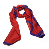 Spot Silk Scarve Red Purple Design - 100% Pure Silk Scarf