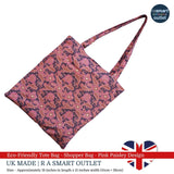 Tote Bag - Pink Paisley Design - Shopping Bag 100% Pure Cotton - British Made
