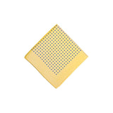 Yellow Blue Classic Spot Print Silk Pocket Square